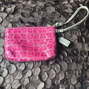 Coach Pink Sparkle  Clutch Wristlet
